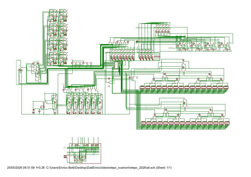 Schema elettrico completo del 100 Relay Computer